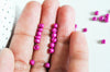 Grosses perles rocaille rose fuchsia 4mm,perles rocaille rose opaque, création bijoux , x10 Gr (G3737)