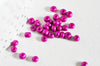 Grosses perles rocaille rose fuchsia 4mm,perles rocaille rose opaque, création bijoux , x10 Gr (G3737)