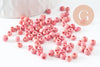 Grosses perles rocaille rose mat 4mm,perles rocaille rose opaque perles verre, x10g (G3735)