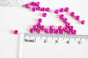 Grosses perles rocaille rose nacré peintes 4mm,perles rocaille, rose opaque, perles verre, x 10Gr (G0190)