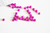 Grosses perles rocaille rose nacré peintes 4mm,perles rocaille, rose opaque, perles verre, x 10Gr (G0190)