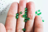 Grosses perles rocaille vert bouteille transparent 4mm,perles rocaille pour création bijoux, x 10Gr (G5400)