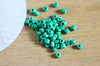 Grosses perles rocaille vert ,fournitures pour bijoux, perles rocaille vertes, vert opaque, 4mm, x10Gr (G3816)