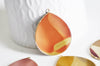 ADN-Pendentif goutte mokaite naturel 41mm,Pendentif bijoux pierre naturelle, X1 G2488