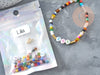 Kit Bracelet d'amitié prénom personnalisé doré + multicolore, Coffrets et kits création de bijoux fantaisie DIY, pochette 1 bracelet G9023