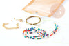 Kit bracelet Vecchio multicolore personnalisé lettres zircon, Coffrets et kits pour la création de bijoux fantaisie DIY, la pochette G8747