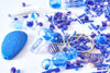 Kit mix de perles bleues Santorin, Coffrets et kits pour la création de bijoux fantaisie DIY, x1 G8346