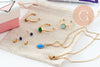 Kit parure de bijoux cabochon pierre naturelle, Coffrets et kits pour la création de bijoux fantaisie DIY, X1 G9557