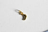 Lune nacre blanche naturelle support doré, pendentif lune, coquillage blanc, création bijoux, Pendentif nacre, 10x6mm, x1 G3574