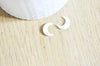 Lune nacre blanche naturelle,pendentif lune,coquillage blanc,corne percée,création bijoux,Pendentif nacre,13x12mm, les 2,G3253