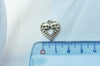 Pendentif coeur zamac doré 17mm, creation bijoux amour x 2 G3686