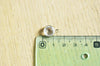 Pendentif connecteur rond laiton brut Cristal transparent,création bijou cristal et or,15mm, x1 G4408