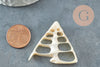 Pendentif coquillage naturel triangle crème, fourniture créative, pendentif coquillage, création bijoux, coquillage bijou, x5 G3140