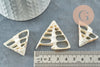 Pendentif coquillage naturel triangle crème, fourniture créative, pendentif coquillage, création bijoux, coquillage bijou, x5 G3140