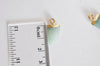 Pendentif corne jade vert,jade vert, fournitures créatives,pendentif bijoux, pendentif pierre, jade naturelle,21mm, x1 G1281