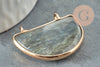 Pendentif demi-lune labradorite naturelle laiton doré 32mm,creation bijou, Pendentif bijoux,pendentif pierre, pierre naturelle,labradorite nature,36mm, x1 G2660