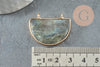 Pendentif demi-lune labradorite naturelle laiton doré 32mm,creation bijou, Pendentif bijoux,pendentif pierre, pierre naturelle,labradorite nature,36mm, x1 G2660