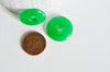 Pendentif donut jade vert teinté,pendentif jade, pendentif pierre,jade naturel, jade vert,jade vert naturel, Unité, 23mm-G1049