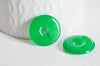 Pendentif donut jade vert teinté,pendentif jade, pendentif pierre,jade naturel, jade vert,jade vert naturel, Unité, 23mm-G1049