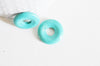 Pendentif donut turquoise sinkiang teinté,pendentif turquoise, pendentif pierre, turquoise naturelle,20mm, x1,G2531