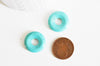 Pendentif donut turquoise sinkiang teinté,pendentif turquoise, pendentif pierre, turquoise naturelle,20mm, x1,G2531