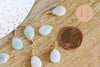 Pendentif goutte amazonite naturelle facettes 21mm,pendentif bijoux, pendentif pierre, création bijoux, x1 G6235