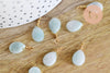 Pendentif goutte amazonite naturelle facettes 21mm,pendentif bijoux, pendentif pierre, création bijoux, x1 G6235