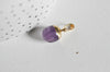 Pendentif goutte améthyste violette, pendentif pierre, support doré, création bijoux pierre naturelle, pierre naturelle, 17-19mm, x1 G3717