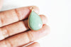 Pendentif goutte aventurine verte naturelle fer doré 31mm, x1 (G2333)