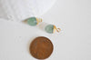 Pendentif goutte aventurine,pendentif pierre,bijou pierre,pendentif pierre, aventurine naturel,pendentif aventurine,14mm, lot de 2-G0152