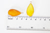 Pendentif goutte jade jaune doré, fournitures créatives,pendentif jade, pendentif pierre,jade naturel, jade teinté jaune,33mm, x1 G0302