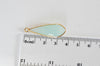 Pendentif goutte jade vert turquoise doré, pendentif pierre,jade naturel, jade vert,36mm, x1 G2724