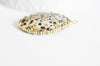 Pendentif goutte jaspe dalmatien pendentif pierre, jaspe naturel,40mm, x1 G9064