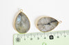 Pendentif goutte labradorite naturelle laiton doré 39mm, x1 (G2731)