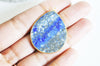 Pendentif goutte lapis Lazuli naturelle 41mm, x1 (G2766)