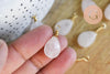 Pendentif goutte quartz rose naturelle facettes 25mm, pendentif pierre, x1 G6241