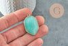 Pendentif hexagone jade bleu pendentif pierre,pendentif collier,pierre naturelle,pendentif jade,jade naturel,36mm x1 G1624