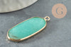 Pendentif hexagone jade naturel vert 37mm,Pendentif bijoux, pendentif pierre,pendentif collier,pierre naturelle x1 G0857