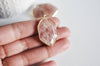 Pendentif hexagone quartz fraise,pendentif pierre,pendentif collier,pierre naturelle,pendentif quartz, quartz naturel,36mm x1 G1896