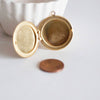 Pendentif locket rond medaillon laiton brut, médaillon Vintage, création collier, fournitures laiton brut,lot de 2-32mm-G1910