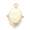 Pendentif médaille ovale Vierge Marie laiton doré émail pastel couleur mixte 18,5mm, sans nickel, madonne,18.5mm, X1 G2940