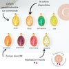 Pendentif médaille ovale Vierge Marie zamac doré émaillée 17.5mm, pendentif religion, sans nickel, notre dame, madonne, X1 ou X5 G8839