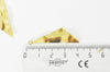 Pendentif médaille triangle martelée laiton brut 40mm, pendentif triangle couleur or création bijoux DIY, x2 G1225