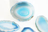 Pendentif ovale tranche agate bleue,Pendentif pour bijoux, pendentif pierre, pierre naturelle, pendentif bleu,agate naturelle,50-110mm-G2036