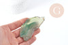 Pendentif ovale tranche agate verte 50-110mm, x1 (G8873)