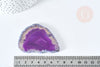 Pendentif ovale tranche agate violette 50-110mm,Pendentif pour bijoux,pierre naturelle, x1, G8361