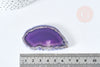 Pendentif ovale tranche agate violette 50-110mm,Pendentif pour bijoux,pierre naturelle, x1, G8361