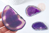 Pendentif ovale tranche agate violette 50-110mm,Pendentif pour bijoux,pierre naturelle, x1, G8361