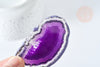 Pendentif ovale tranche agate violette 50-110mm,Pendentif pour bijoux,pierre naturelle, x1, G8361