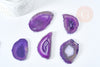 Pendentif ovale tranche agate violette 50-110mm,Pendentif pour bijoux,pierre naturelle, x1, G8361